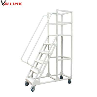 industrial steel portable stairs with platform