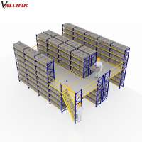 Heavy Duty warehouse steel Storage Mezzanine Floor Racks with stairway